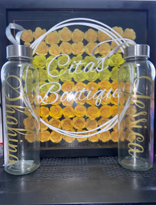 Customized Glass Bottle with Stainless Steel Lid