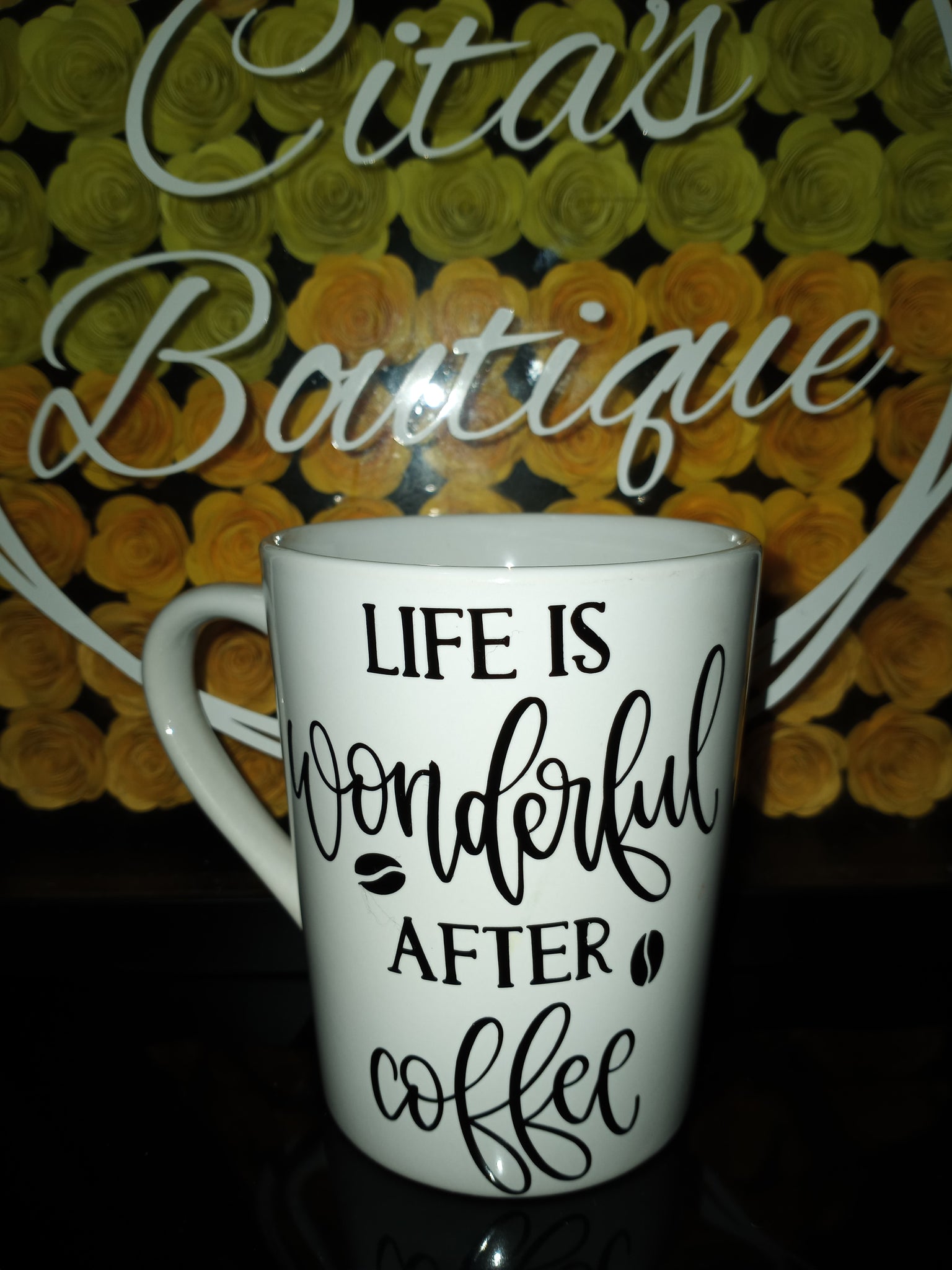 "Life is wonderful after coffee" Coffee Mug